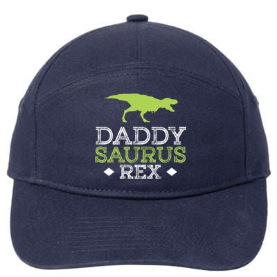 Daddysaurus Rex Funny FatherS Day Dad Gift 7-Panel Snapback Hat