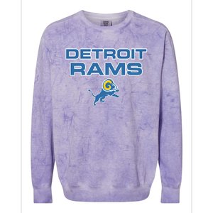 Detroit Rams Funny Colorblast Crewneck Sweatshirt