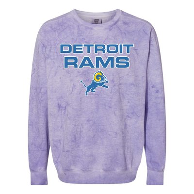 Detroit Rams Funny Colorblast Crewneck Sweatshirt