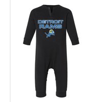 Detroit Rams Funny Infant Fleece One Piece