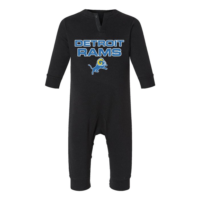 Detroit Rams Funny Infant Fleece One Piece