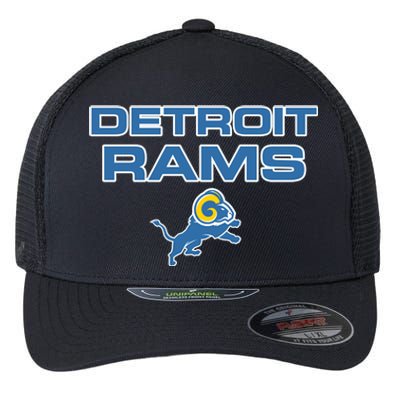 Detroit Rams Funny Flexfit Unipanel Trucker Cap