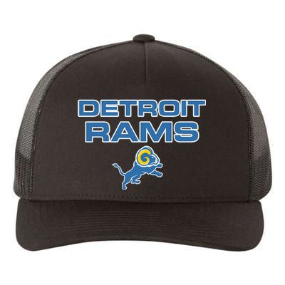 Detroit Rams Funny Yupoong Adult 5-Panel Trucker Hat