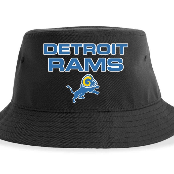 Detroit Rams Funny Sustainable Bucket Hat