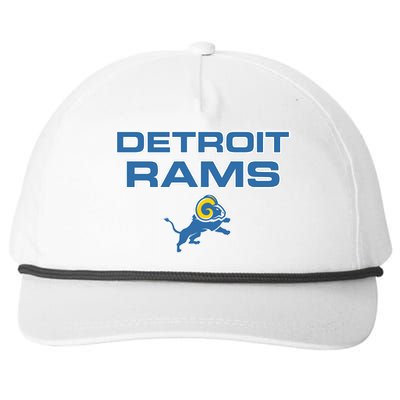 Detroit Rams Funny Snapback Five-Panel Rope Hat