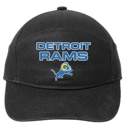 Detroit Rams Funny 7-Panel Snapback Hat