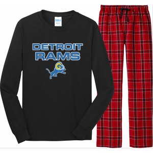 Detroit Rams Funny Long Sleeve Pajama Set