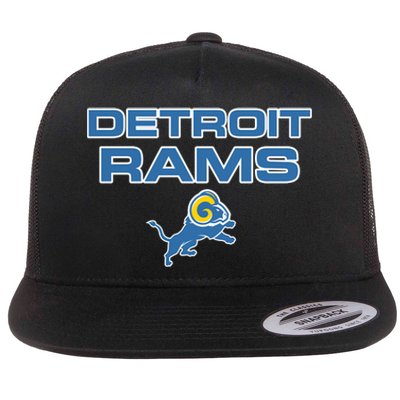 Detroit Rams Funny Flat Bill Trucker Hat