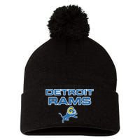 Detroit Rams Funny Pom Pom 12in Knit Beanie