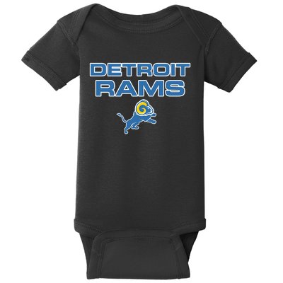 Detroit Rams Funny Baby Bodysuit