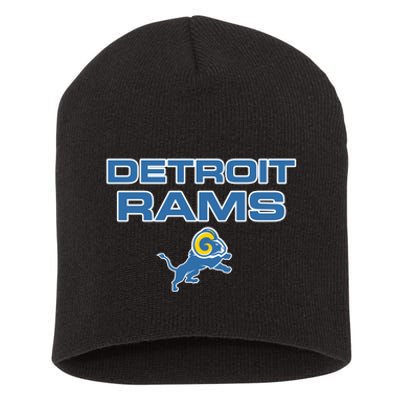 Detroit Rams Funny Short Acrylic Beanie