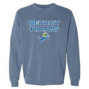 Detroit Rams Funny Garment-Dyed Sweatshirt