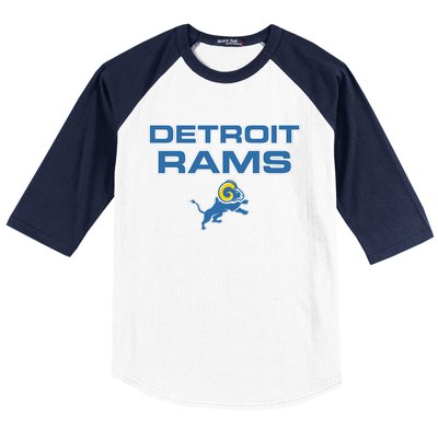 Detroit Rams Funny Baseball Sleeve Shirt