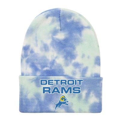 Detroit Rams Funny Tie Dye 12in Knit Beanie