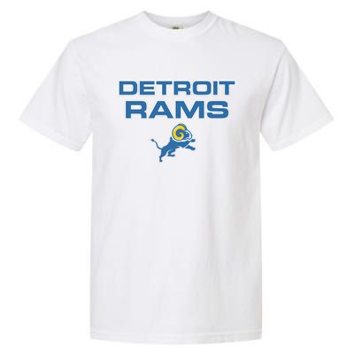 Detroit Rams Funny Garment-Dyed Heavyweight T-Shirt