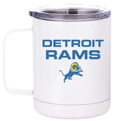 Detroit Rams Funny 12 oz Stainless Steel Tumbler Cup