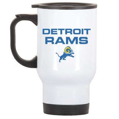 Detroit Rams Funny Stainless Steel Travel Mug