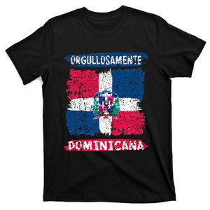 Dominican Republic Flag Painted Orgullosamente Dominicana T-Shirt