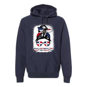 Dominican Republic Flag Wo Messy Bun Dominicana Premium Hoodie