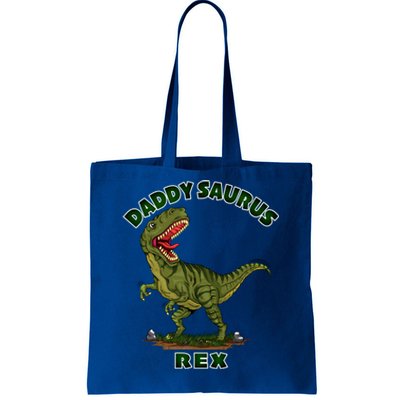 Daddysaurus Rex Funny Fathers Day Dinosaur Novelty Gift Tote Bag