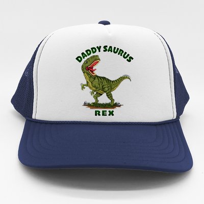 Daddysaurus Rex Funny Fathers Day Dinosaur Novelty Gift Trucker Hat