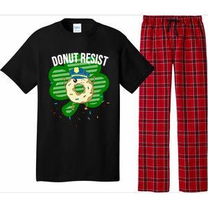 Donut Resist Funny Police Officer Irish St Patricks Day Meme Gift Pajama Set