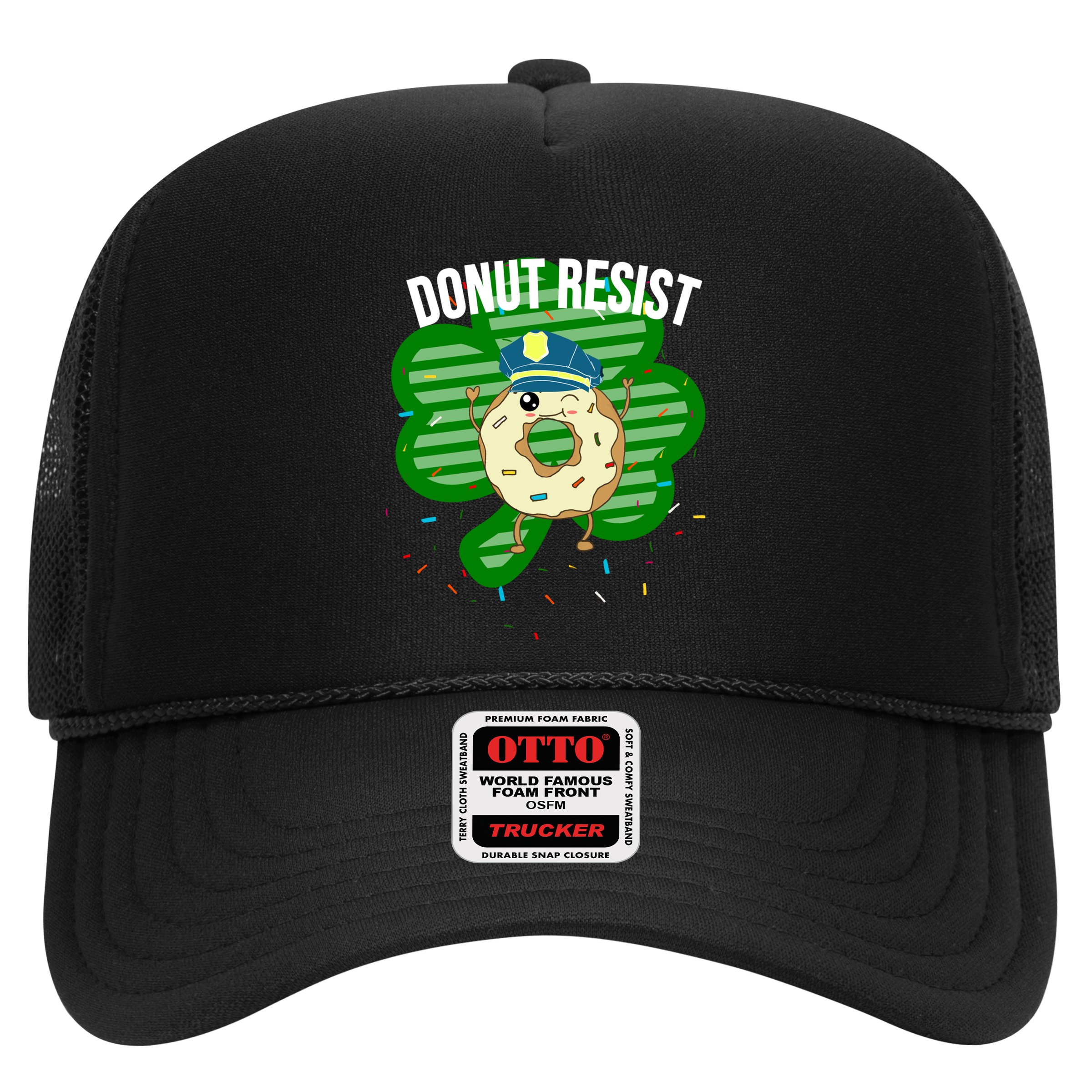 Donut Resist Funny Police Officer Irish St Patricks Day Meme Gift Hat