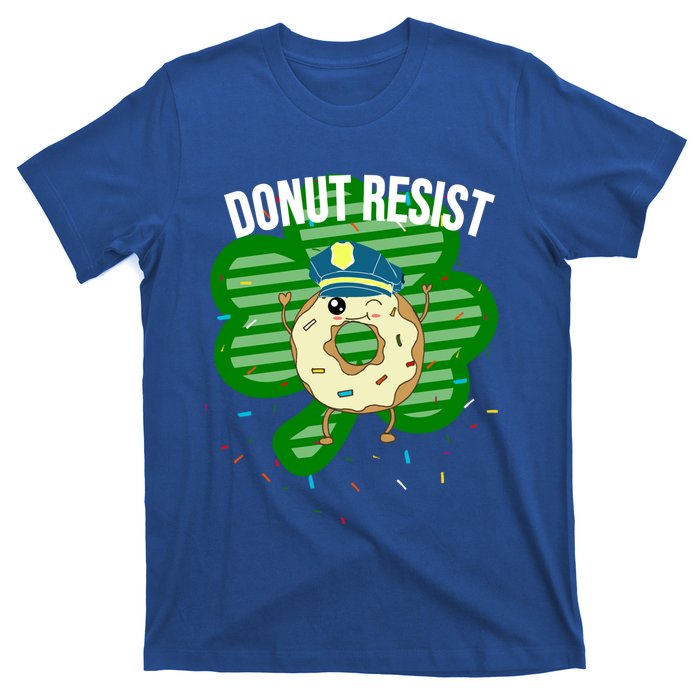 Donut Resist Funny Police Officer Irish St Patricks Day Meme Gift T-Shirt