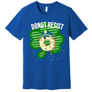 Donut Resist Funny Police Officer Irish St Patricks Day Meme Gift Premium T-Shirt