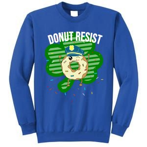 Donut Resist Funny Police Officer Irish St Patricks Day Meme Gift Tall Sweatshirt