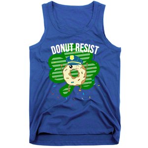 Donut Resist Funny Police Officer Irish St Patricks Day Meme Gift Tank Top