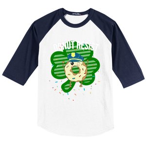 Donut Resist Funny Police Officer Irish St Patricks Day Meme Gift Baseball Sleeve Shirt