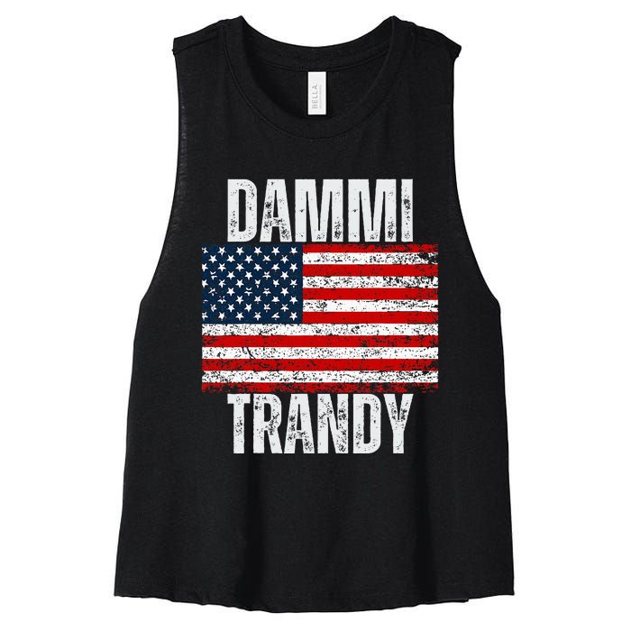 Dammit Randy Funny Women's Racerback Cropped Tank