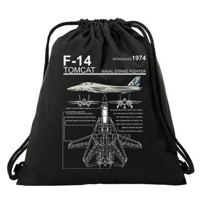 Dinosaurus Rekx F 14 Tomcat Fighter Jet Drawstring Bag