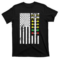 Drag Racing Flag American Drag Race Track Strip Light Tree T-Shirt