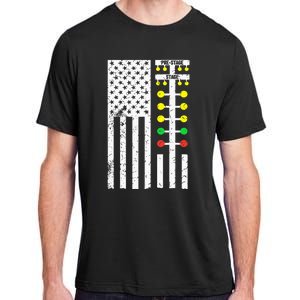 Drag Racing Flag American Drag Race Track Strip Light Tree Adult ChromaSoft Performance T-Shirt