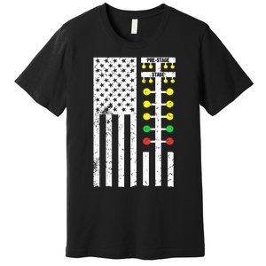 Drag Racing Flag American Drag Race Track Strip Light Tree Premium T-Shirt