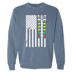 Drag Racing Flag American Drag Race Track Strip Light Tree Garment-Dyed Sweatshirt