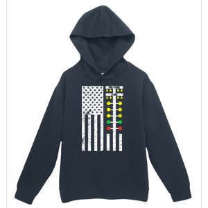 Drag Racing Flag American Drag Race Track Strip Light Tree Urban Pullover Hoodie