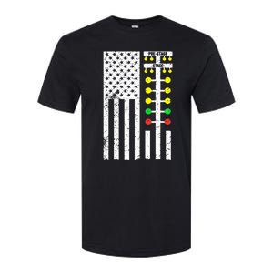 Drag Racing Flag American Drag Race Track Strip Light Tree Softstyle CVC T-Shirt