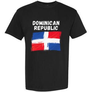 Dominican Republic Flag Retro Distressed Flag Garment-Dyed Heavyweight T-Shirt