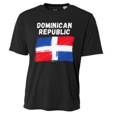 Dominican Republic Flag Retro Distressed Flag Cooling Performance Crew T-Shirt