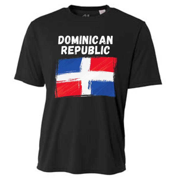 Dominican Republic Flag Retro Distressed Flag Cooling Performance Crew T-Shirt