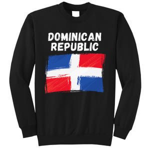 Dominican Republic Flag Retro Distressed Flag Sweatshirt