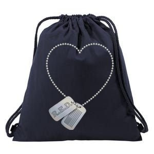 Distressed R.E.D. Friday Remember Everyone Deployed Drawstring Bag