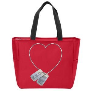 Distressed R.E.D. Friday Remember Everyone Deployed Zip Tote Bag