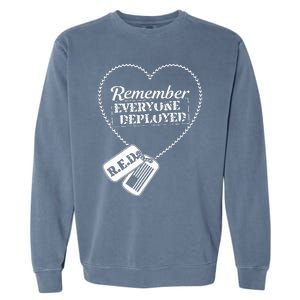 Distressed R.E.D. Friday Remember Everyone Deployed Garment-Dyed Sweatshirt