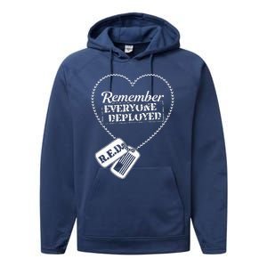 Distressed R.E.D. Friday Remember Everyone Deployed Performance Fleece Hoodie