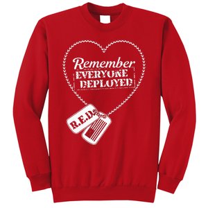 Distressed R.E.D. Friday Remember Everyone Deployed Sweatshirt