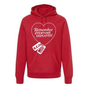 Distressed R.E.D. Friday Remember Everyone Deployed Premium Hoodie